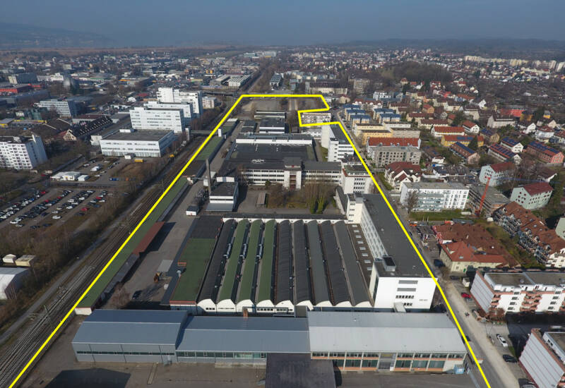 Auf dem ehemaligen Industrieareal zwischen Bücklestraße, Oberlohnstraße und Bahnlinie realisiert i+R in den nächsten Jahren ein Quartier für Wohnen, Leben und Arbeiten in Konstanz.